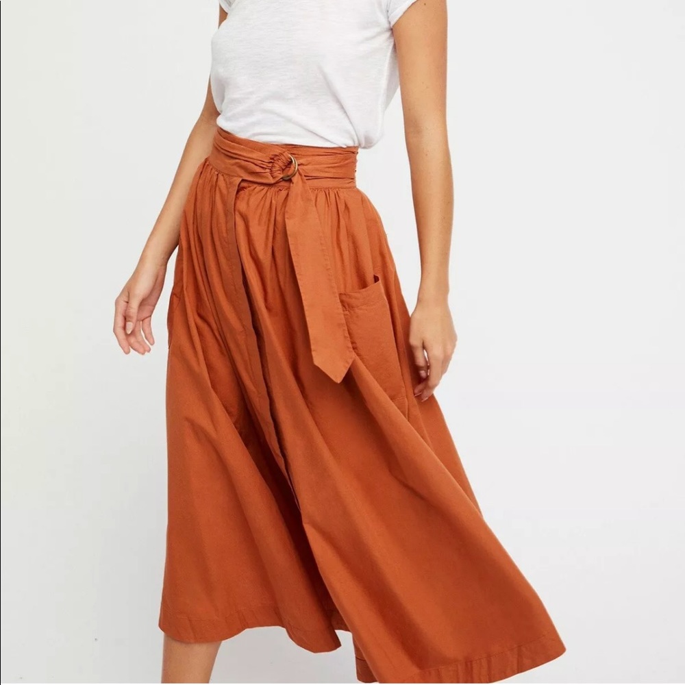 Free People Sunset Midi Skirt size small